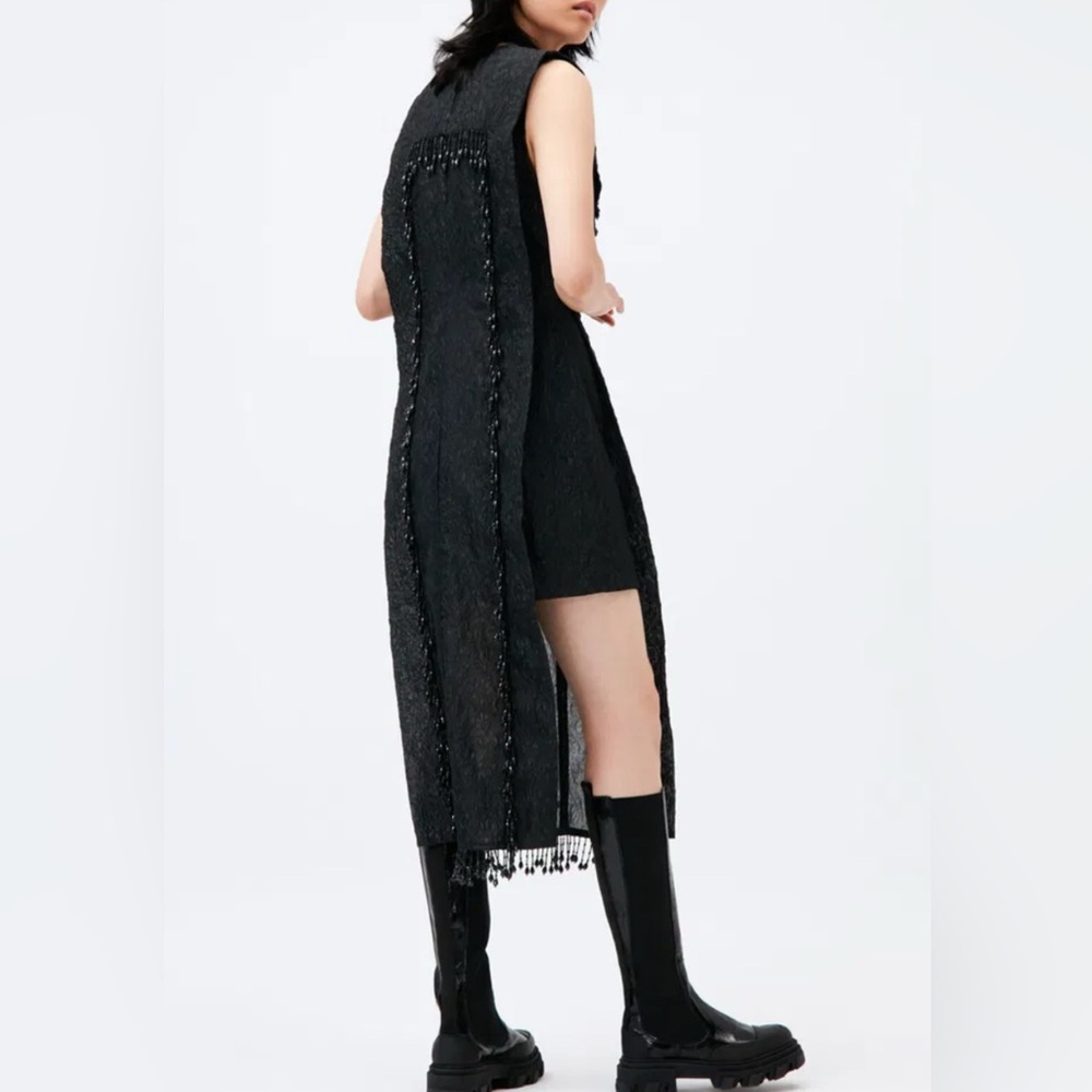 SOLD ON DEPOP Ganni Jacquard Two-Layer Beaded Step Hem Dress